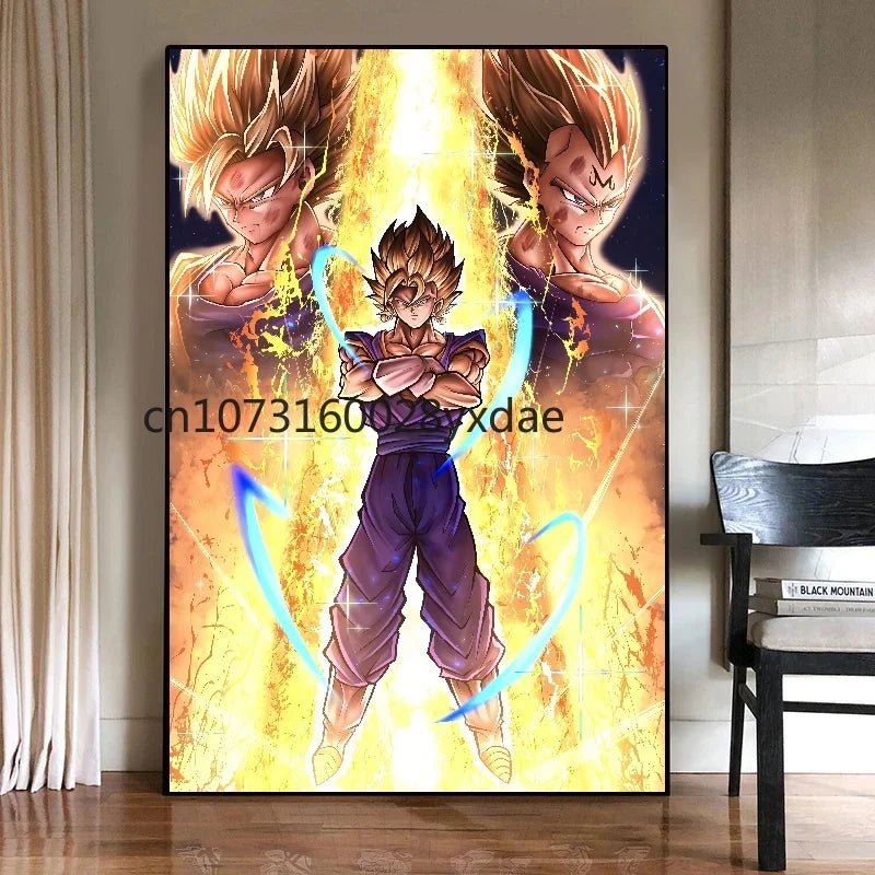 Classic High Quality Hot - blooded Anime Dragon Ball Goku Vegeta HD Poster Picture Living Home Decor Mural Painting Birthday Gifts - Kaiju Mafia