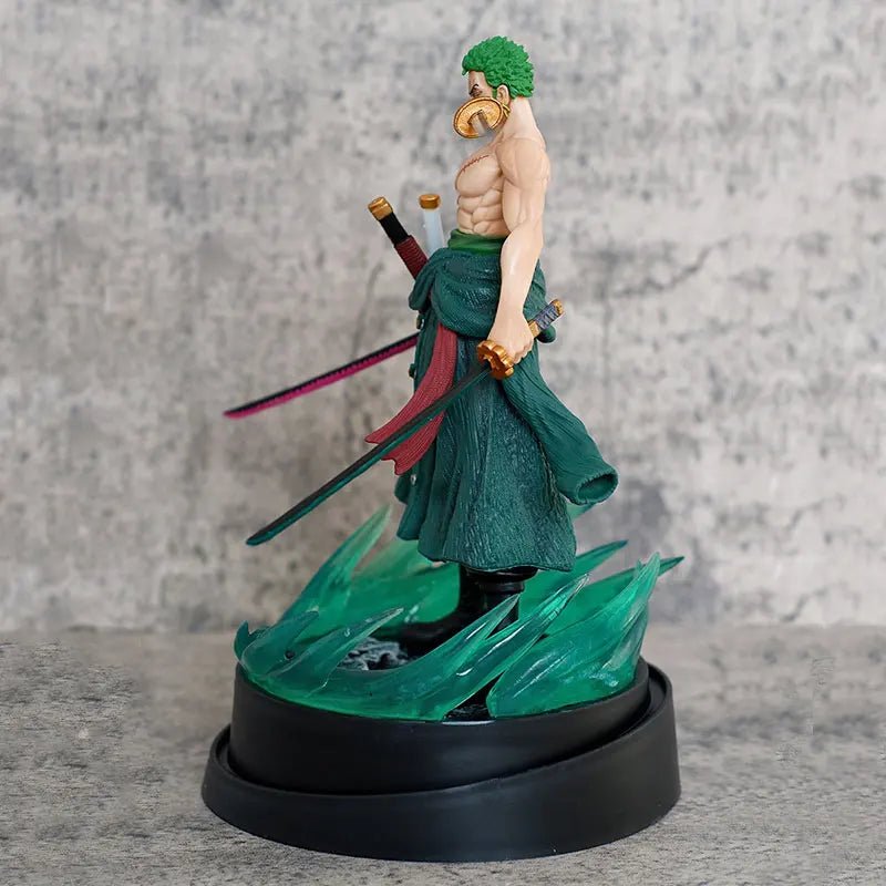 23cm One Piece Roronoa Zoro Figure Zoro Model Pvc Action Figures 2 Heads GK Model Collectible Green Decoration Children Gifts - Kaiju Mafia