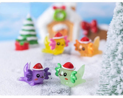 Christmas Axolotl Miniatures - Kaiju Mafia
