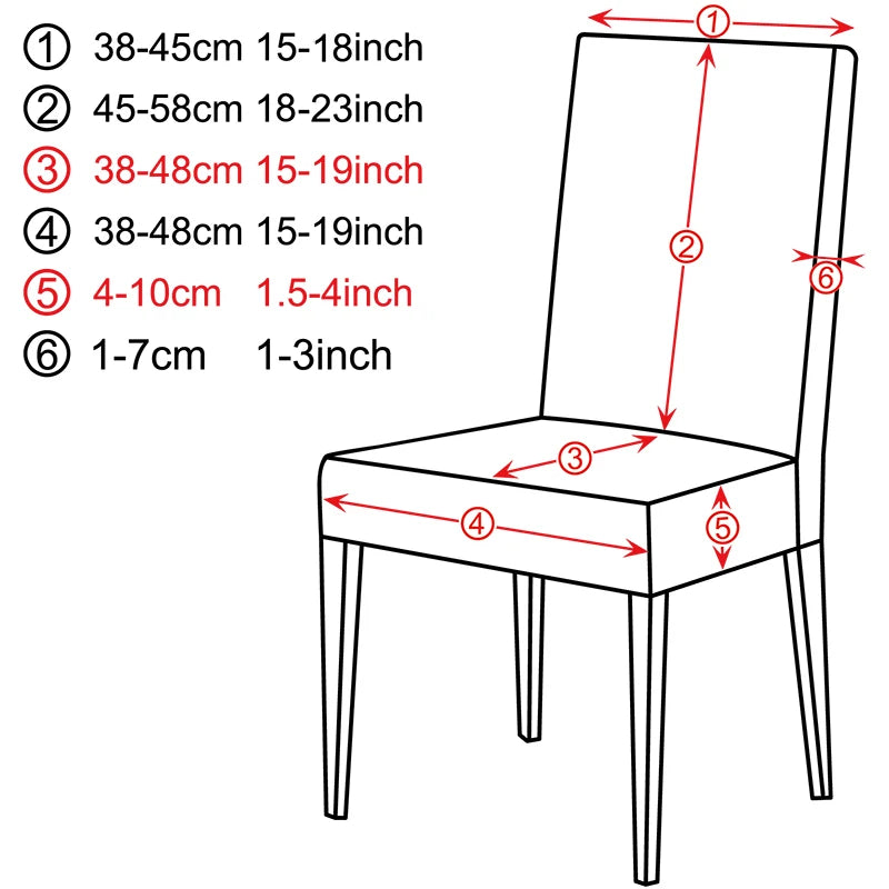 Anti-dirty Stretch Printed Chair Cover