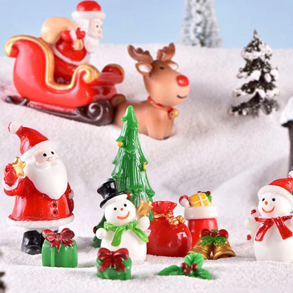 Miniature Santa Snowman Ornaments