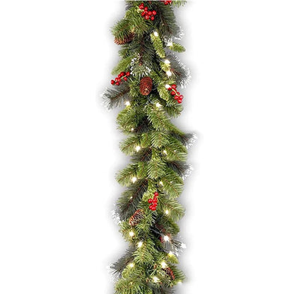 Christmas Pine Vine Garland with Red Berries - Kaiju Mafia