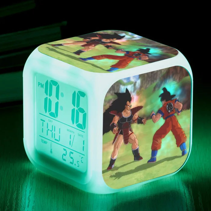 Dragon Ball LED Colorful Alarm Clock Creative Digital Electronic Clock Children&