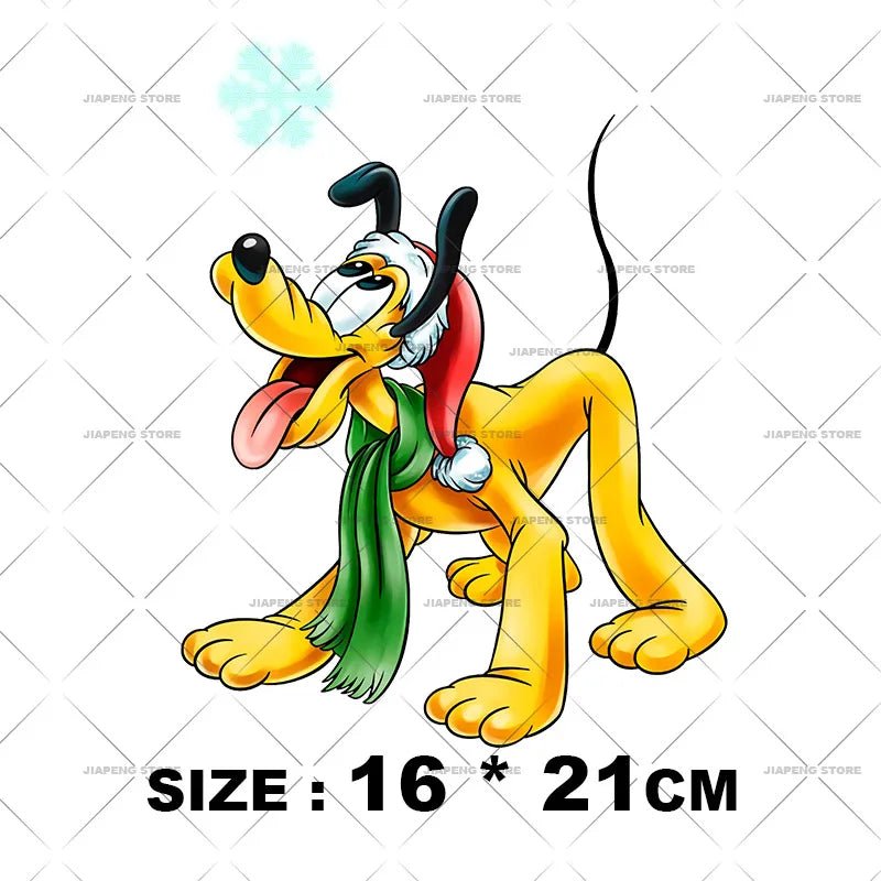 Minnie Mouse Christmas Heat Transfer Vinyl Stickers for Kids Clothes Disney Mickey Decor Print Luxury Iron on Patches on Bag DIY - Kaiju Mafia