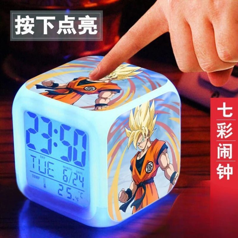 New Dragon Ball Son Goku creative trendy anime peripheral luminous night light personalized high - value cartoon alarm clock gift - Kaiju Mafia