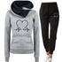 Woman Tracksuit 2 Piece Set Winter Warm Hooded Pullovers Sweatshirts Female Jogging Tops Or Black Pants Clothing Sports Outfits - Kaiju Mafia