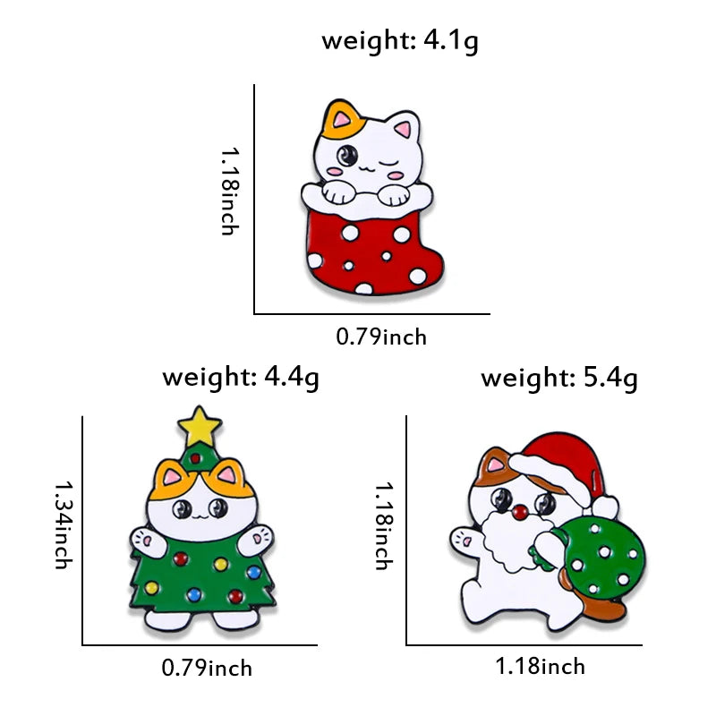 Cute Christmas Enamel Pins