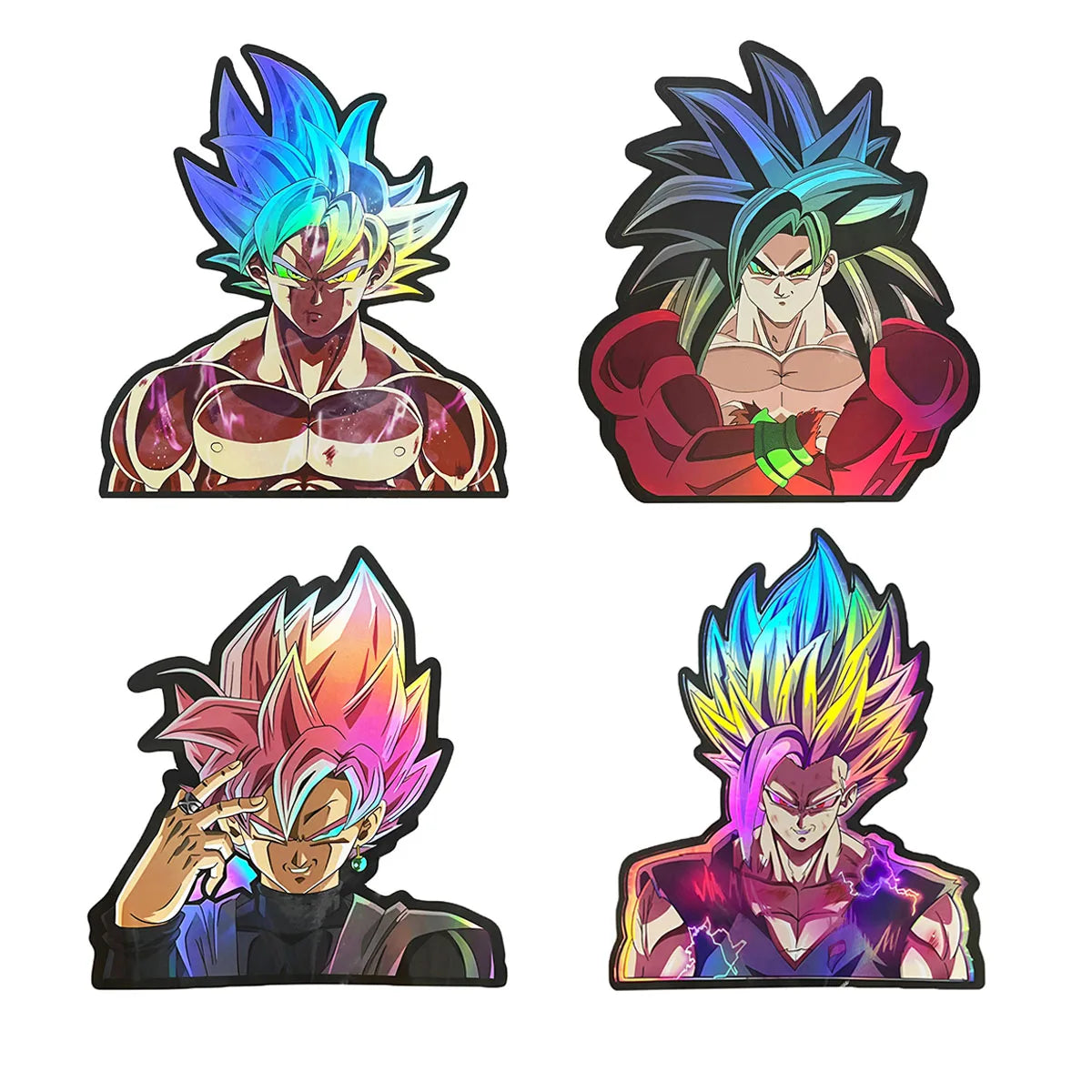 Cartoon Dragon Ball Holographic Anime Laser Stickers Motorcycle Anime Lenticular Car Window Sticker For Laptop Hot