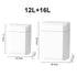 12L+16L Smart Sensor Trash Can Bathroom Anti odor Automatic Trash Bin For Toilet White Electric Wastebasket - Kaiju Mafia