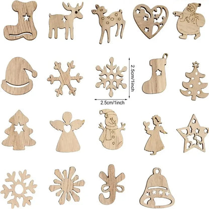 Unfinished Wooden Christmas Ornaments