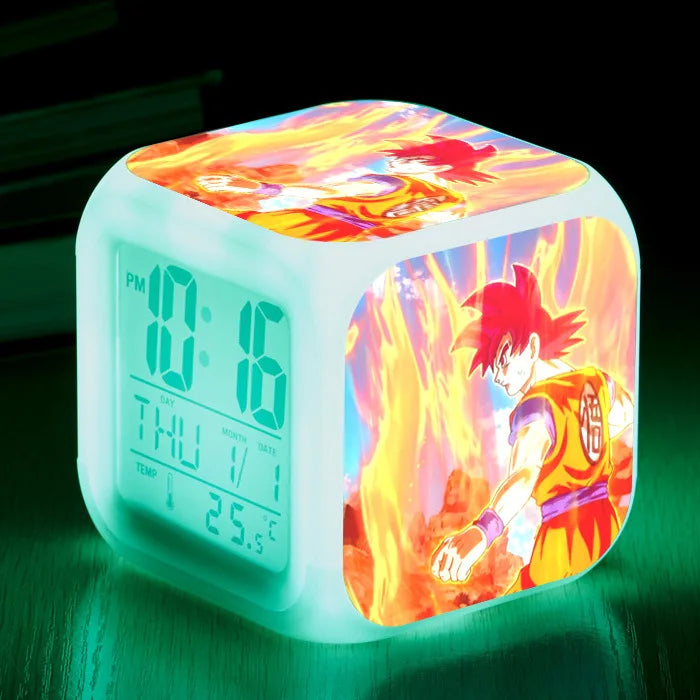 Dragon Ball LED Colorful Alarm Clock Creative Digital Electronic Clock Children&