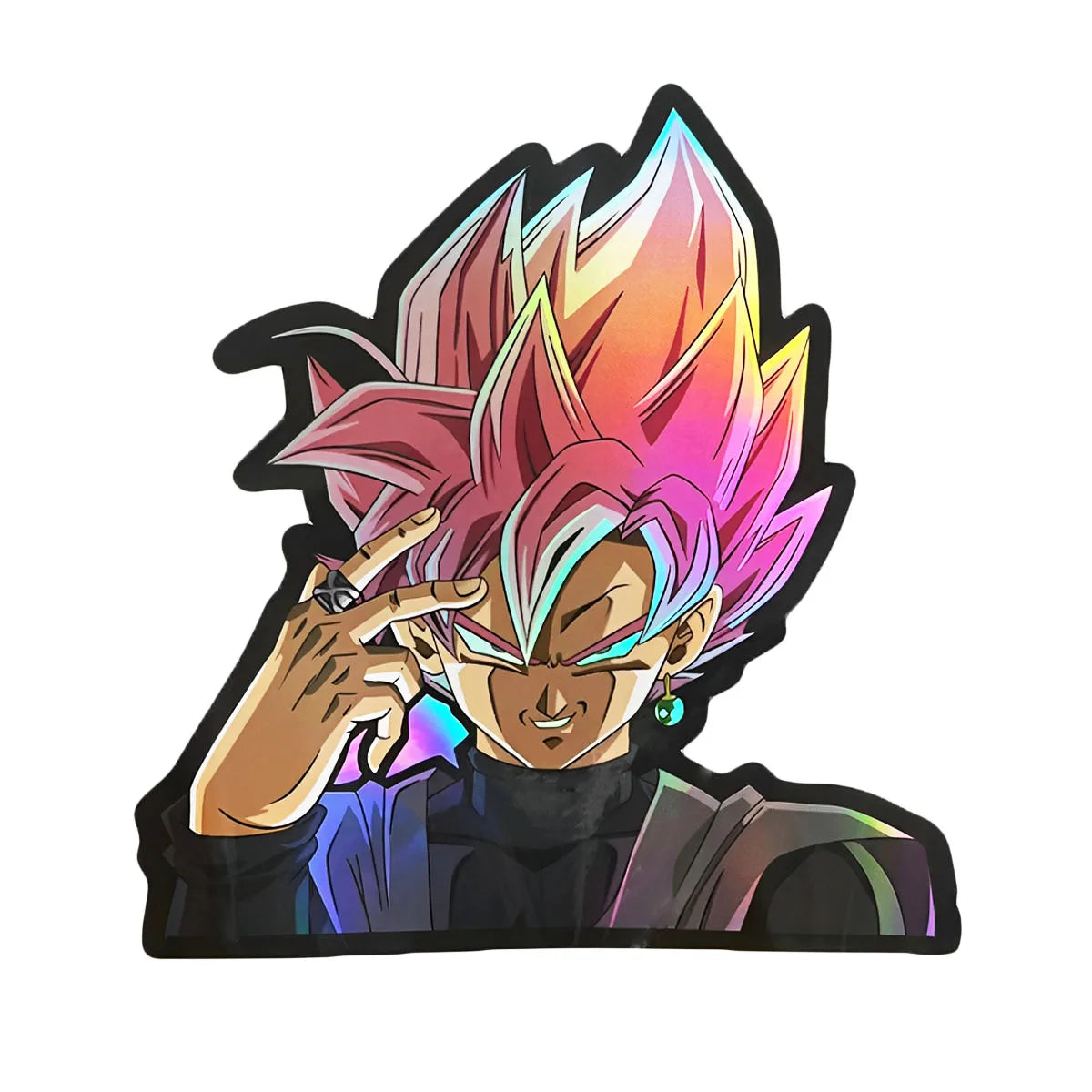 Cartoon Dragon Ball Holographic Anime Laser Stickers Motorcycle Anime Lenticular Car Window Sticker For Laptop Hot