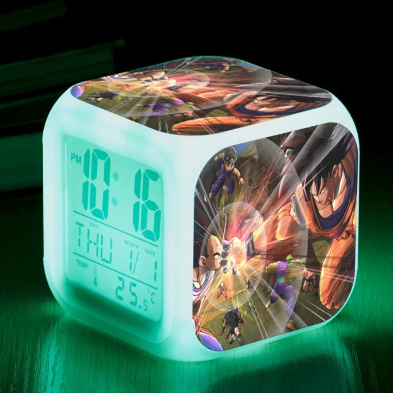 Dragon Ball LED Colorful Alarm Clock Creative Digital Electronic Clock Children&