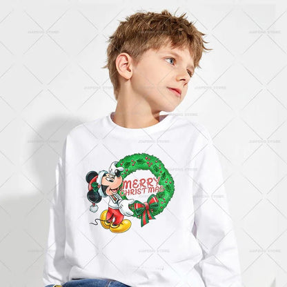 Minnie Mouse Christmas Heat Transfer Vinyl Stickers for Kids Clothes Disney Mickey Decor Print Luxury Iron on Patches on Bag DIY - Kaiju Mafia