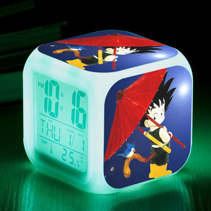 Dragon Ball LED Colorful Alarm Clock Creative Digital Electronic Clock Children&