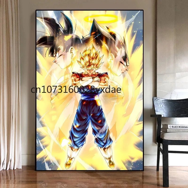 Classic High Quality Hot - blooded Anime Dragon Ball Goku Vegeta HD Poster Picture Living Home Decor Mural Painting Birthday Gifts - Kaiju Mafia