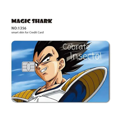New Cool Anime Dragon Ball Naruto Credit Debit Metro Card Sticker Skin Film Front Side Small Chip Large Chip - Kaiju Mafia