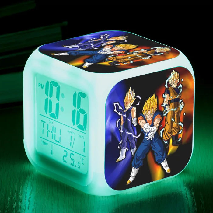 Dragon Ball LED Colorful Alarm Clock Creative Digital Electronic Clock Children&