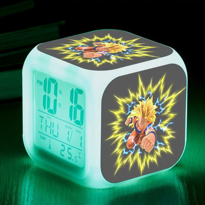 Dragon Ball LED Colorful Alarm Clock Creative Digital Electronic Clock Children&