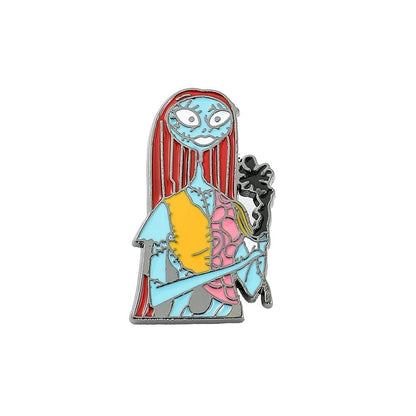 Disney The Nightmare Before Christmas Enamel Pin Cartoon Figure Sally Jack Skellington Metal Badge Brooch Kawaii Accessories - Kaiju Mafia
