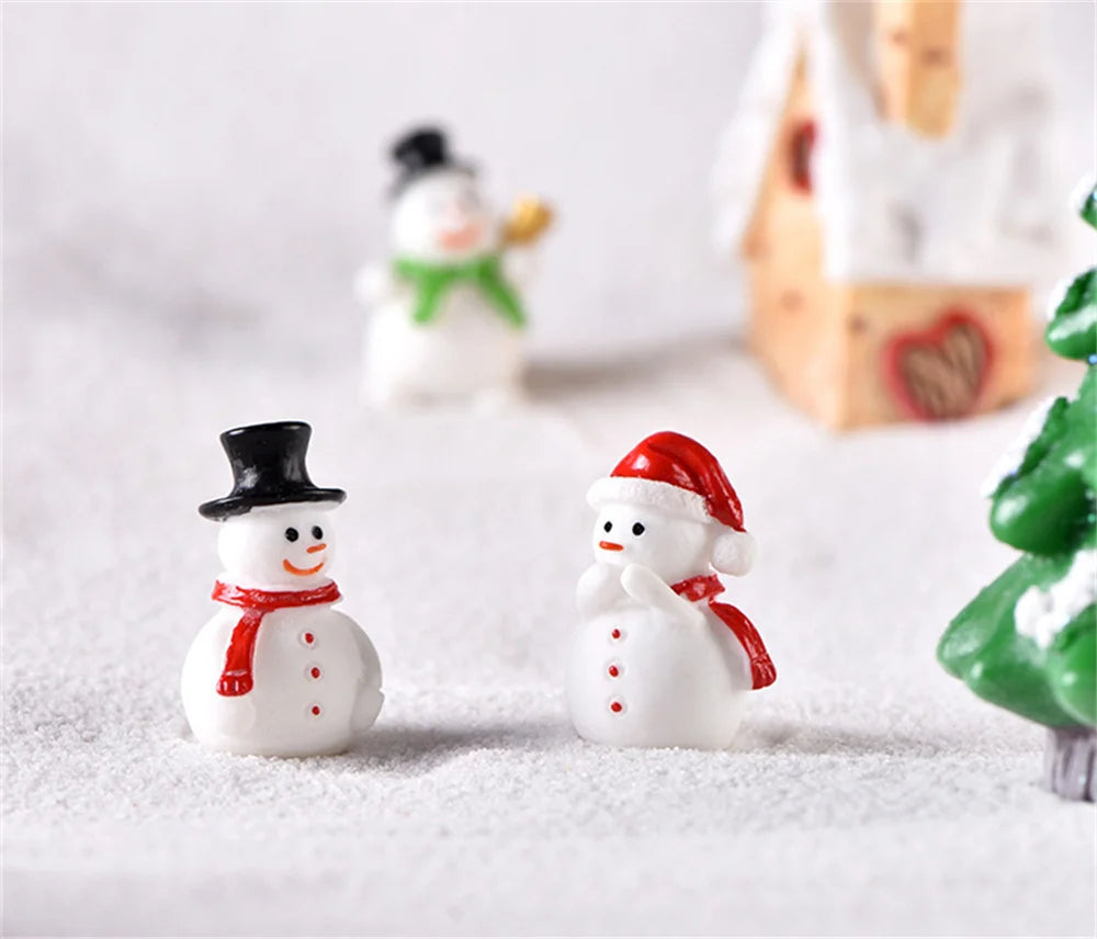 Miniature Santa Snowman Ornaments