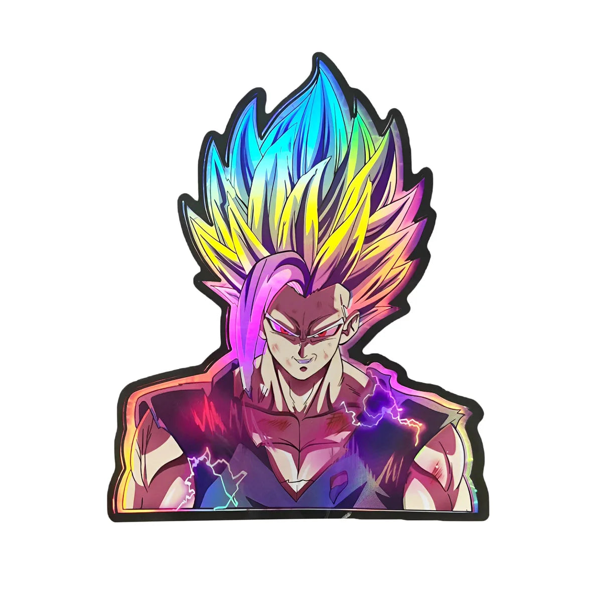 Cartoon Dragon Ball Holographic Anime Laser Stickers Motorcycle Anime Lenticular Car Window Sticker For Laptop Hot