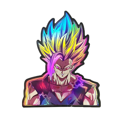 Cartoon Dragon Ball Holographic Anime Laser Stickers Motorcycle Anime Lenticular Car Window Sticker For Laptop Hot