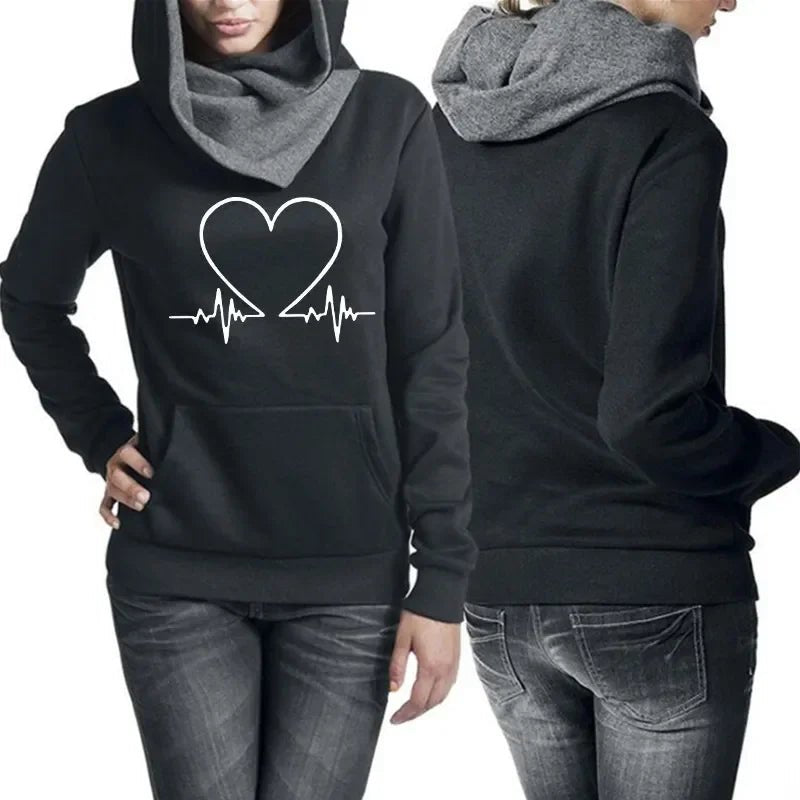 Woman Tracksuit 2 Piece Set Winter Warm Hooded Pullovers Sweatshirts Female Jogging Tops Or Black Pants Clothing Sports Outfits - Kaiju Mafia