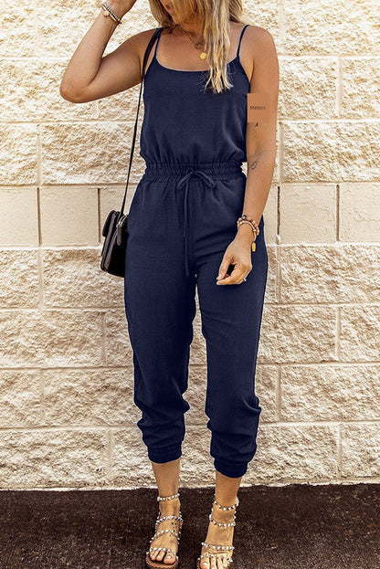 Elastic Waist Fashion Fashion Black Silm Ankle Strap - Kaiju Mafia