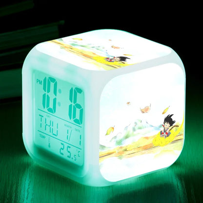 Dragon Ball LED Colorful Alarm Clock Creative Digital Electronic Clock Children&