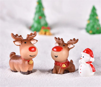 Miniature Santa Snowman Ornaments