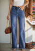 2024 Pure Color Washed Denim Women Fashion Idle Style Loose Cool Casual High Waist Straight - Leg Pants Women - Kaiju Mafia