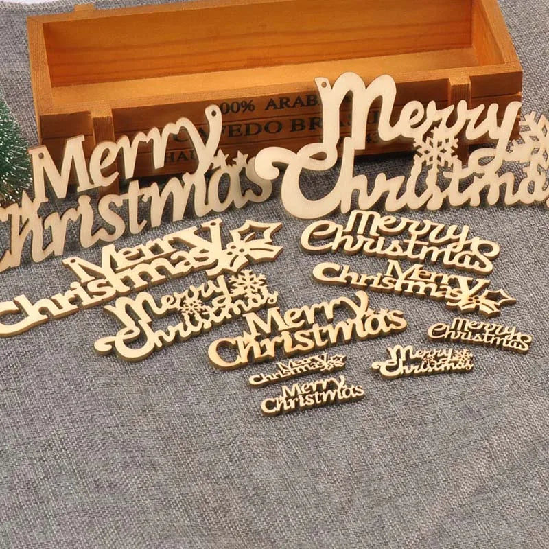 Natural Wooden Christmas Pendant