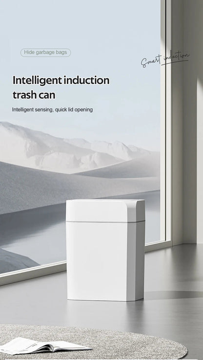 12L+16L Smart Sensor Trash Can Bathroom Anti odor Automatic Trash Bin For Toilet White Electric Wastebasket - Kaiju Mafia
