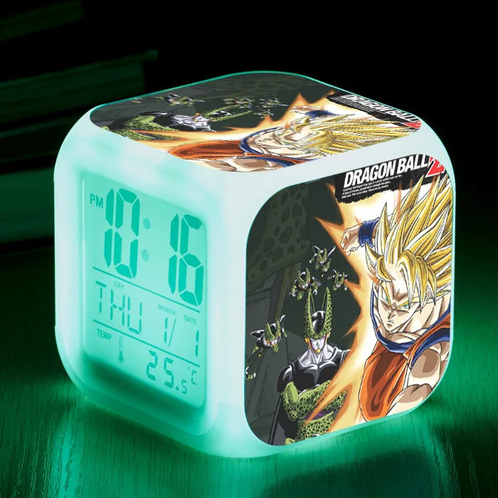 Dragon Ball LED Colorful Alarm Clock Creative Digital Electronic Clock Children&