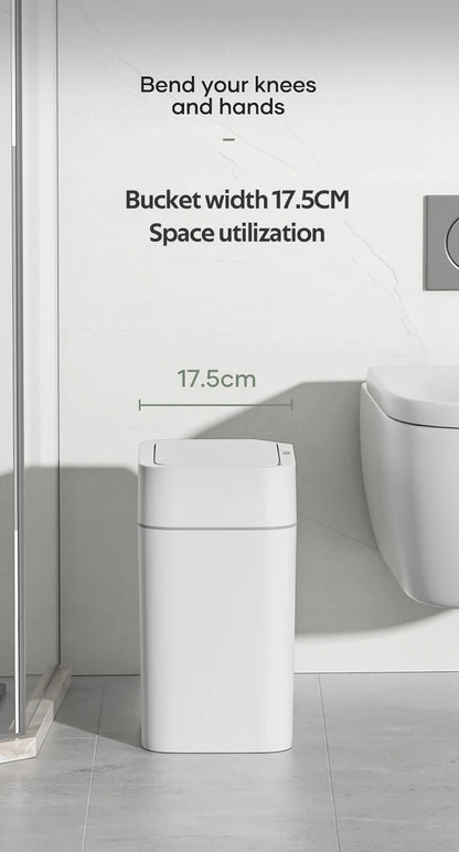 12L+16L Smart Sensor Trash Can Bathroom Anti odor Automatic Trash Bin For Toilet White Electric Wastebasket - Kaiju Mafia