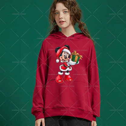 Minnie Mouse Christmas Heat Transfer Vinyl Stickers for Kids Clothes Disney Mickey Decor Print Luxury Iron on Patches on Bag DIY - Kaiju Mafia