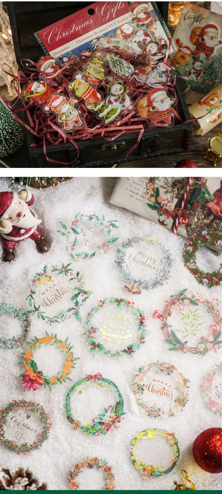 Christmas Bronzing Craft Stickers - Kaiju Mafia