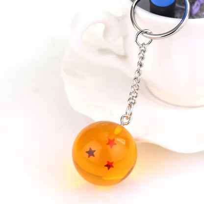 Anime Dragon 1-7 Stars Balls Keychain Charms Gokus Bead Pendant Key Chains Car Keyring Jewelry Cosplay Prop Accessories