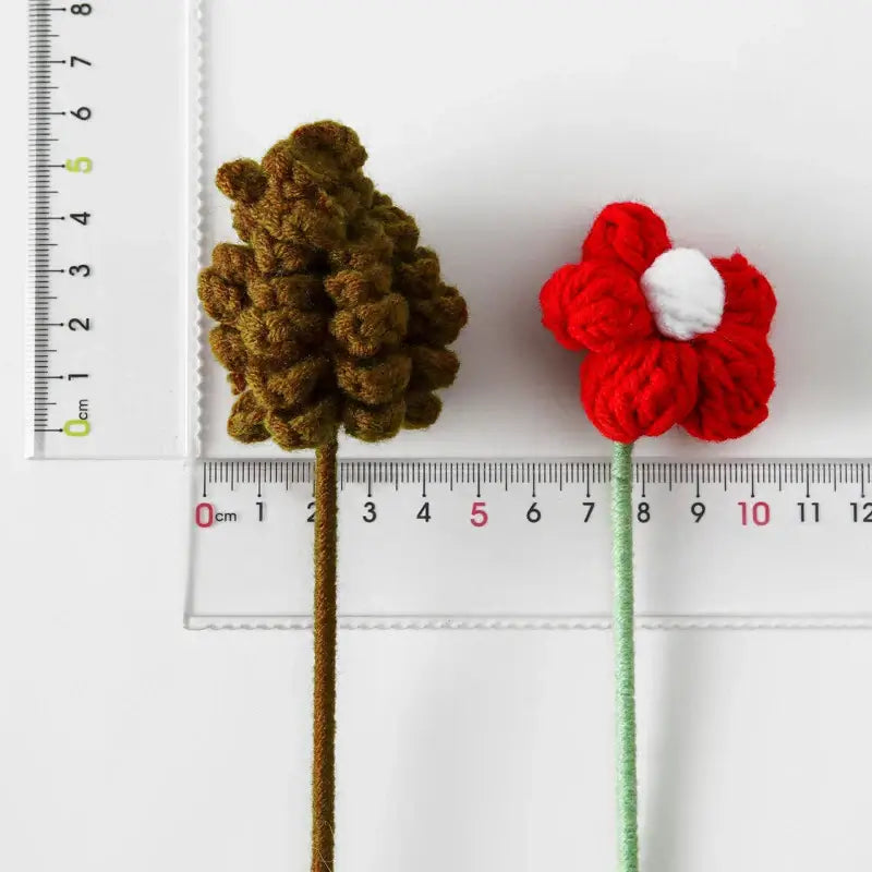 Knitted Flowers Christmas Bouquet