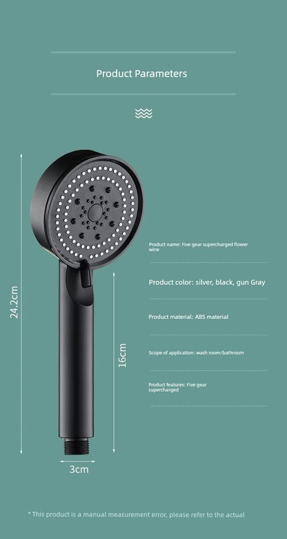 Five-Speed Handheld Shower Nozzle