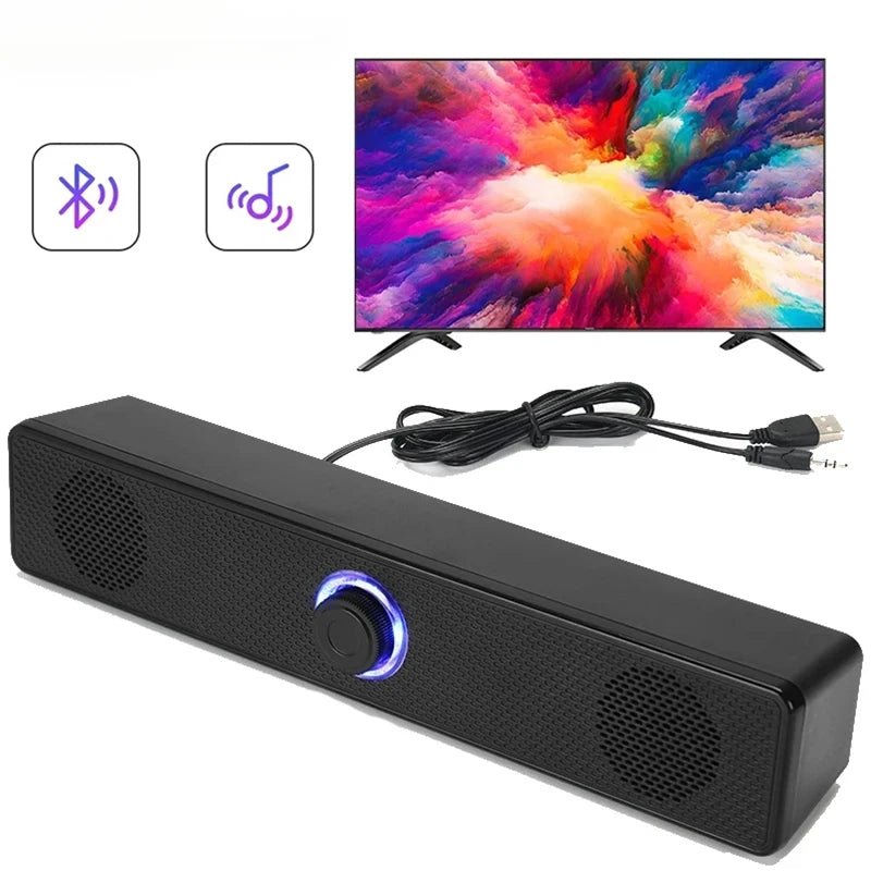 Home Theater Bluetooth Speaker Wired and Wireless Soundbar USB Powered Soundbar for TV Pc Laptop Gaming Surround Audio System - Kaiju Mafia