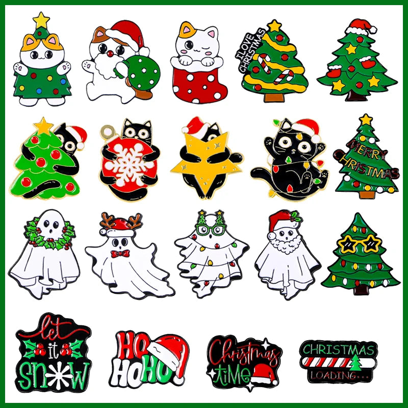 Cute Christmas Enamel Pins