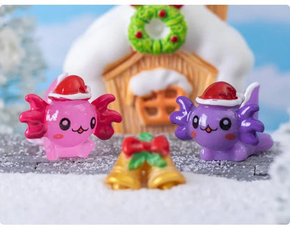 Christmas Axolotl Miniatures - Kaiju Mafia
