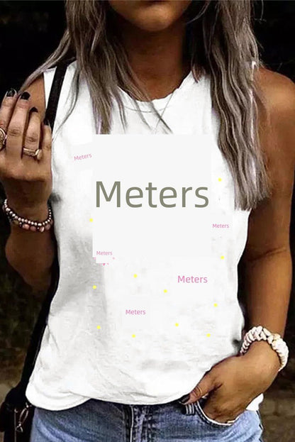 Summer New round Neck Loose Gradient Color Sleeveless T-shirt - Kaiju Mafia