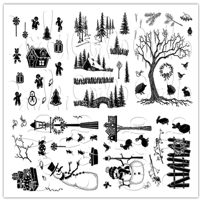 Winter Christmas Clear Stamps - Kaiju Mafia