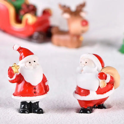 Miniature Santa Snowman Ornaments