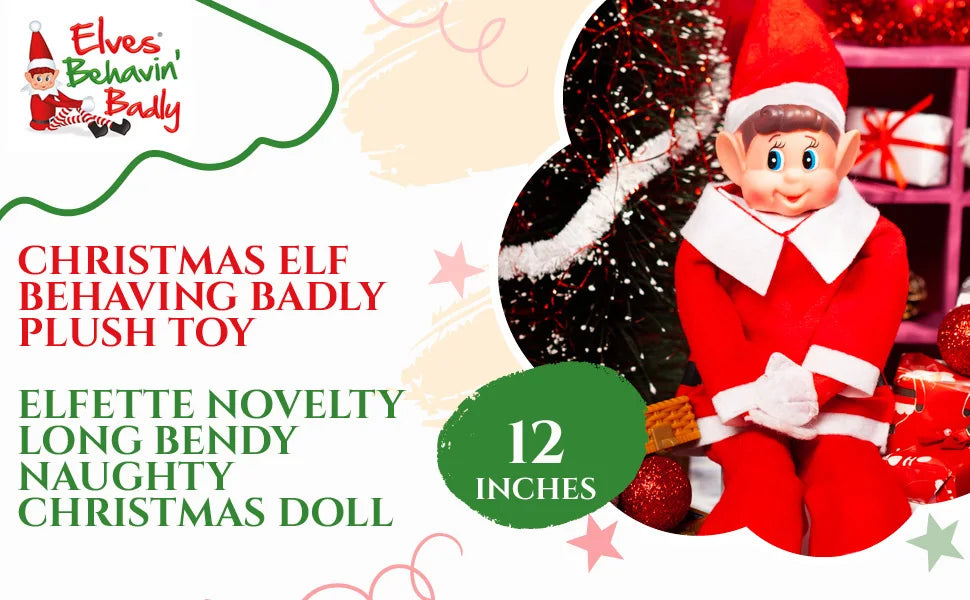 Naughty Christmas Elf Plush