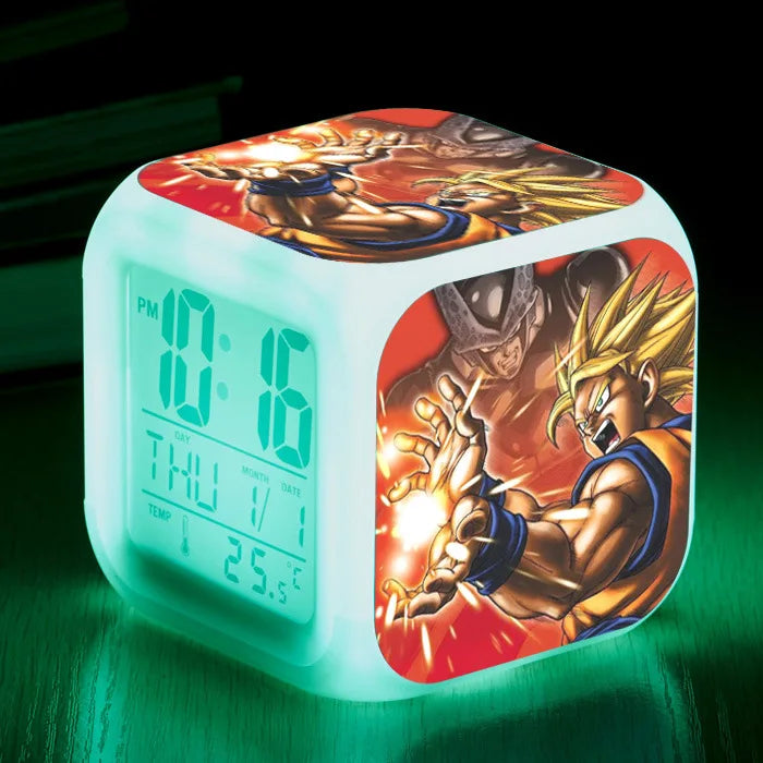 Dragon Ball LED Colorful Alarm Clock Creative Digital Electronic Clock Children&