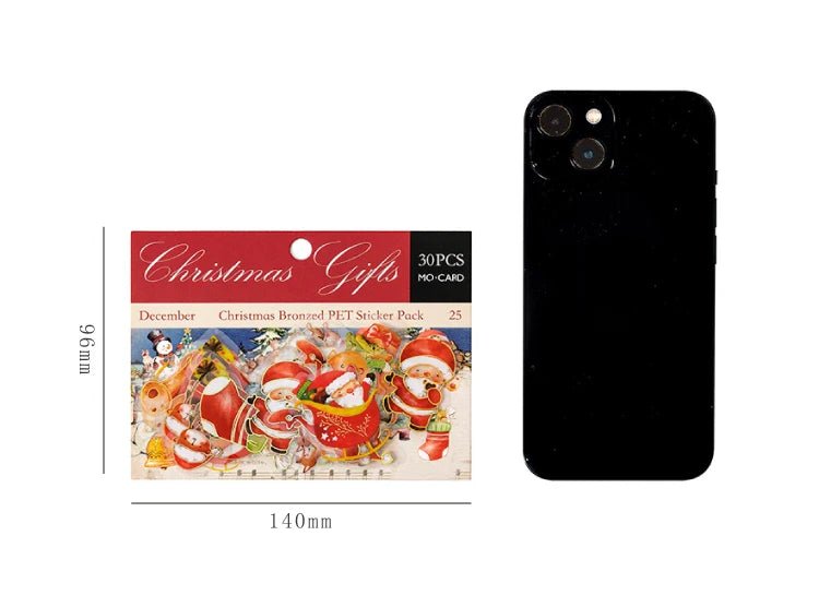 Christmas Bronzing Craft Stickers - Kaiju Mafia